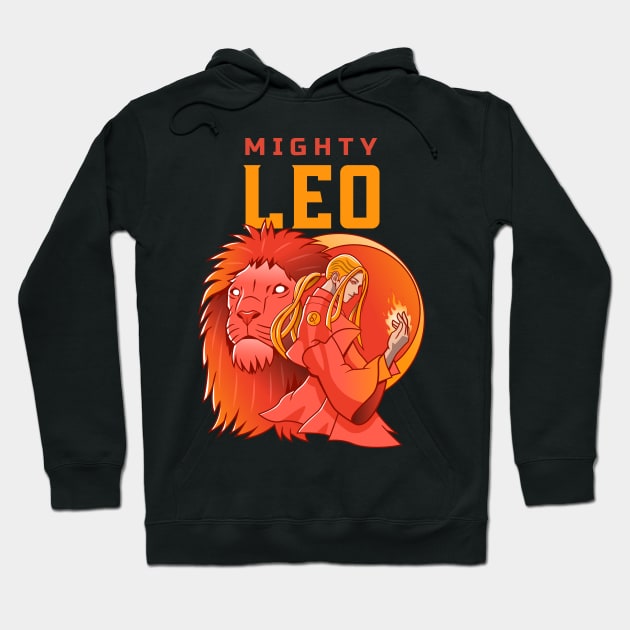 Leo The Mighty Powerful Zodiac Sign Hoodie by Science Puns